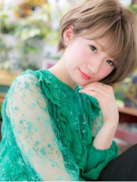 カバーヘア ブリス 上尾西口店(COVER HAIR bliss) *bliss上尾*ハイトーン☆くせ毛風ゆるウェーブ小顔ショートa