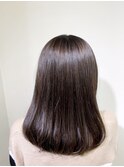 髪質改善カラー『暗髪』透明感グレージュ,ツヤ髪スタイル/草加駅