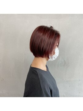 タグ(#tag) #ノンブリーチ暖色レッド