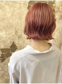 magiyhair【nico】くびれ外はねボブ オレンジグレージュ