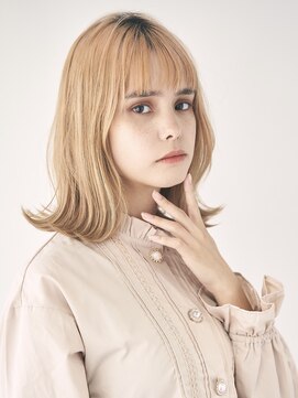 ルクスドレ 新宿(Luxe doree') 外ハネボブ/グラデーションカラー/ペールベージュ[新宿]