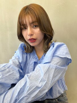 ロンドルーチェ 心斎橋(Lond luce) ダークアッシュ/ミディアムレイヤーカット［髪質改善/縮毛矯正］