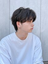 トルネード(TORNADO) メンズショートヘアセンターパートアップバングパーマK20240509