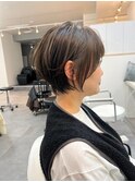 ◇大人可愛い30代40代50代白髪ぼかしショートボブくびれショート