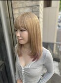 おしゃれなインナーピンク/イエローベージュ/10代20代/30代