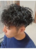 シャドウパーマ毛流れニュアンススパイラルマッシュウルフ