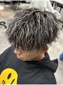 ホワイトメッシュツイストスパイラルパーマ