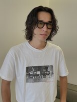 ケシキ 佐賀(keshiki)&nbsp;メンズ/センターパート/ニュアンスパーマ/ミディアム