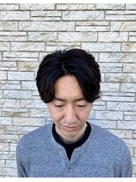 リット(lit.)&nbsp;フェザーパーマ　センターパート　アップバング　毛流れパーマ