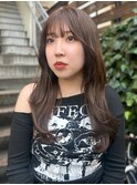 チョコレートブラウン レイヤーカット 艶髪 顔周りカット 20代
