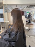 透明感髪質改善ベージュダブルカラーミルクティーグレージュ