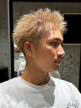 メッツ 原宿(METS) MEN'S/ハイトーン×スパイキーショート/短髪/ダブルカラー
