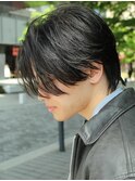 センターパート/ニュアンス/曲がる縮毛矯正/池袋メンズカット