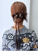 袴着付けヘアセット☆カチ盛りアレンジ