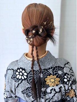 タグマル 袴着付けヘアセット☆カチ盛りアレンジ