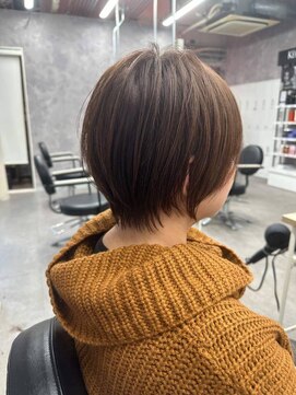 ワンクリエーション 愛甲石田店(ONEcreation) アンブレラカラー前髪クールショートイメチェン