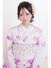 【華やかな1日に★】浴衣レンタル+着付け+無料ヘアセット+小物