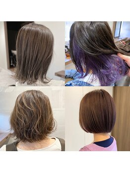 ショート&ボブ専門店　PIANE　明石大久保駅前店【ピアーネ】【11月中旬OPEN（予定）】の写真/透明感のあるカラーが人気♪しっかり白髪ぼかしハイライトで立体感を出すのも◎オシャレなカラーを楽しんで