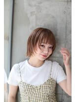 ピズムハク(PISM hak)&nbsp;レイヤーボブ/透け感カラー/ミルクベージュ/大人ショートヘア