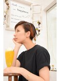 大人ショートボブ/アクセントにハイライト　Wカラー