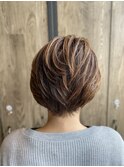 大人可愛い小顔ひし形ショートボブ
