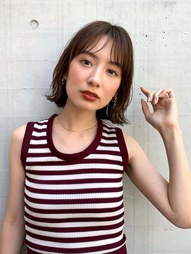 メイクス 表参道(MAKE'S omotesando) 大人かわいい 耳にかけてもオシャレ 外ハネボブ・前髪