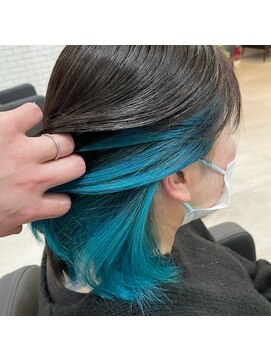 リベルテ 岡崎店(Liberte) 【インナーカラー】オーシャンブルー