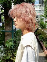 ユアーズヘア 新宿WEST(youres hair) 【こだわりピンクベージュ×ウルフカット】