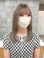 テトヘアー(teto hair) ホワイトベージュ レイヤー ミルクティーベージュ ブロンド