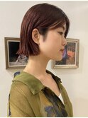 オレンジブラウンボブ
