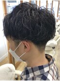 MEN'S HAIR &nbsp;センターパート　ツイストスパイラル　コンマヘア