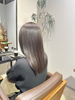 ワ ヘアー(wa-hair)&nbsp;ブルーグレージュ×小顔補正立体ステップボーンカット×髪質改善