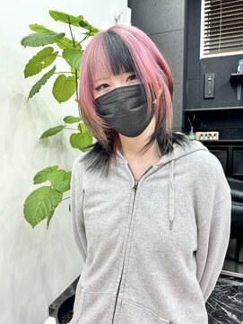 チュダック(ChuDuck) 韓国風《ブラックピンク》ハイトーン/ケアブリーチ/ダブルカラー