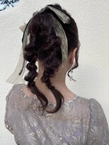 オーロ(ORO)&nbsp;丸顔さんおすすめ小顔前髪あり艶カラー夏のヘアアレンジ