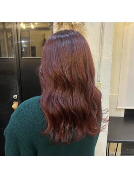ボアップ 新居浜店(boappu) #ブリーチなしカラー#ワインレッド