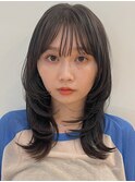ウルフレイヤー/顔まわりカット/イメチェン/シースルーバング