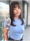 レイヤーカット 顔周りカット アッシュカラー【天神大名】