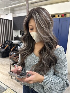 エトラ 渋谷店(etora) 小顔 ネビージュ グレージュハイライトカラー◎