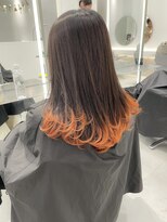 アールプラスヘアサロン(ar+ hair salon)&nbsp;【新宿/新宿三丁目/ダブルカラー/ハイトーン/裾カラーオレンジ】