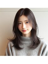 ヘアーズベリー 近鉄八尾店(hairs BERRY) 美髪小顔似合わせカットフェミニンロングレイヤーメルティカラー