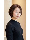 ショートボブ/30代ボブ/コンサバ/ヘッドスパ/明るい白髪染め