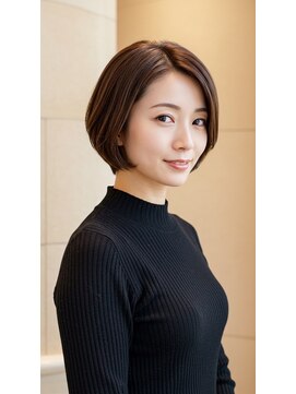 ブルーベイル(Blue Veil.) ショートボブ/30代ボブ/コンサバ/ヘッドスパ/明るい白髪染め