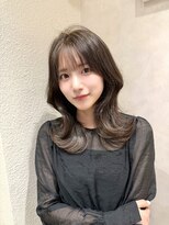 ロンド リリー 銀座(Lond Lily)&nbsp;ミニウルフレイヤーカット顔周り前髪韓国ミディアムロング/銀座