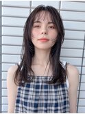 フェイスレイヤー×暗髪ロング 似合わせカット顔周り顔まわり