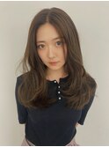 レイヤーカット/顔周りレイヤー/韓国レイヤー/グレージュカラー