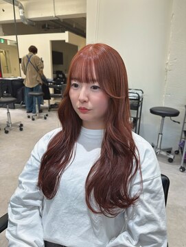 アドネ プライム(adne prime) ピンクベージュ/ブリーチなしカラー/ウェーブ巻き