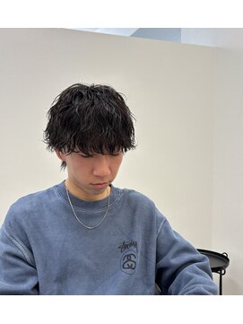 アイエヌジードット(INg.) 波巻きパーマ×マッシュウルフ