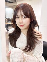アイティー バイ アルバム 浦和店(IT by ALBUM)&nbsp;ロングココアベージュ韓国ヘア顔周りレイヤー_F31206