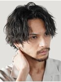 大阪梅田ツイストスパイラルパーマ波巻きパーマセンターパート◆