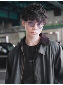大人の　ツイストシャドウパーマ　　　フェザーパーマ　メンズ